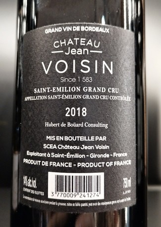 Château Jean Voisin 2018