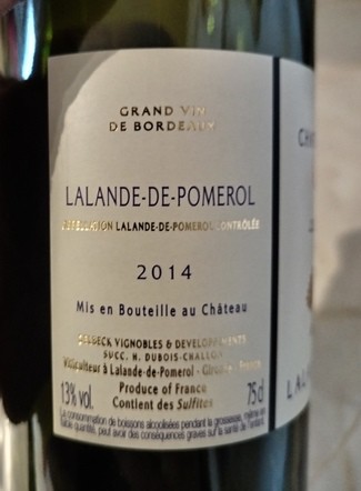 Chateau Amé de Musset 2014