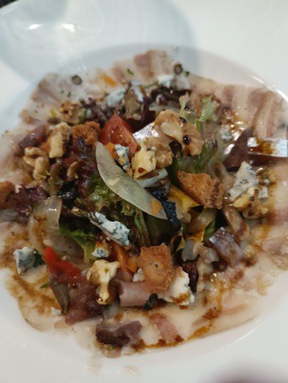 Carpaccio de oreja y morro