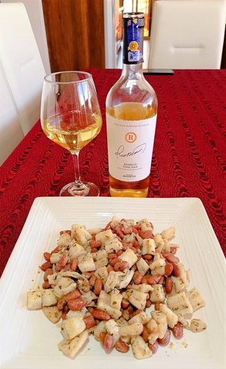 Con los frijolitos con corvina