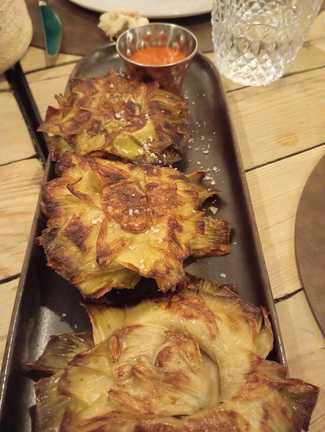 Alcachofas a la brasa