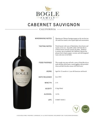 Bogle Cabernet Sauvignon 2018
