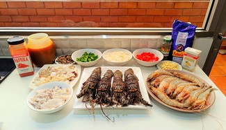 Los ingredientes del meloso de langosta