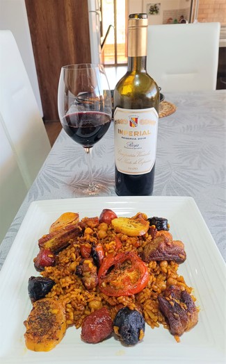 Con el arroz al horno