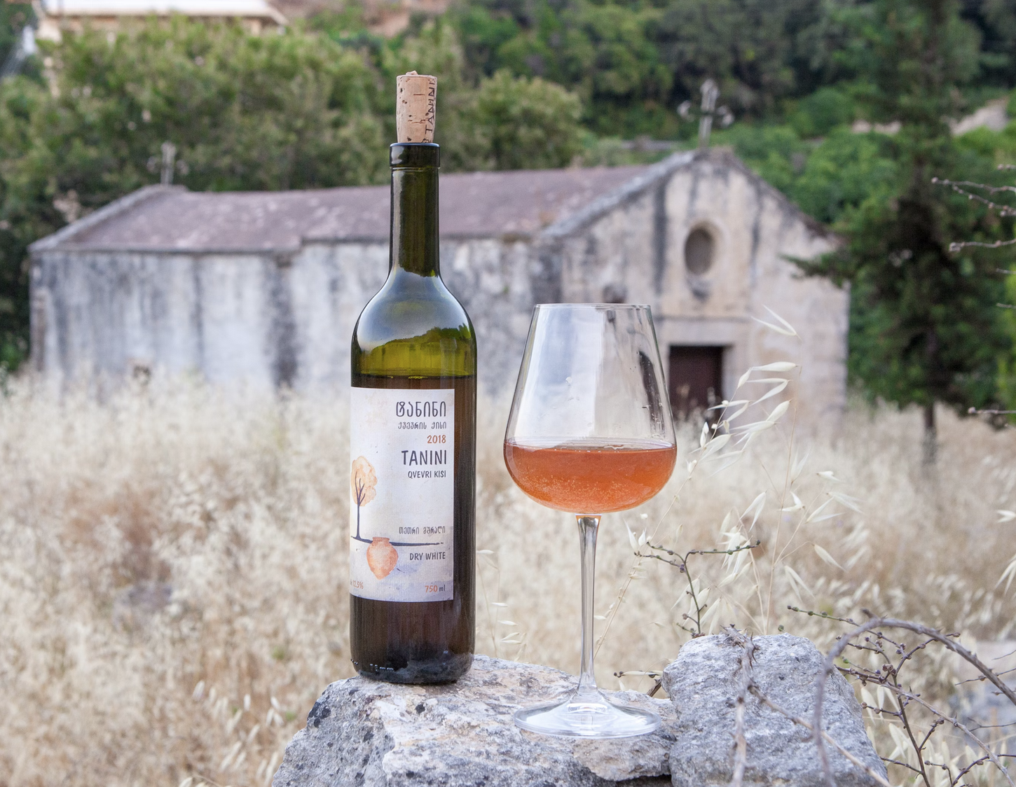 Copa de vino naranja
