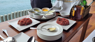 Steak tartar presentación para preparación