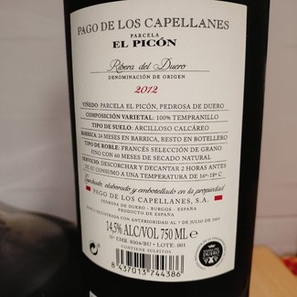 Pago de los Capellanes Parcela El Picón 2012, DO Ribera del Duero