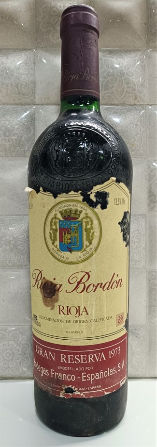 Rioja Bordón gran reserva 1973