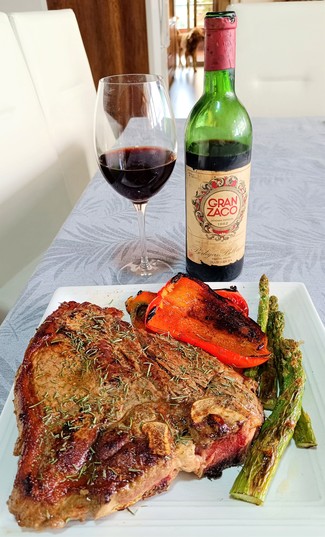 Con el Porterhouse de 1 Kg al tomillo