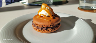 Macaron con chocolate