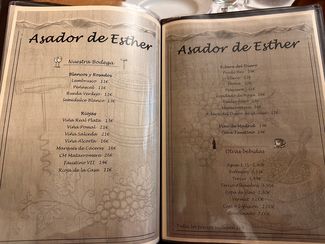 carta bebidas