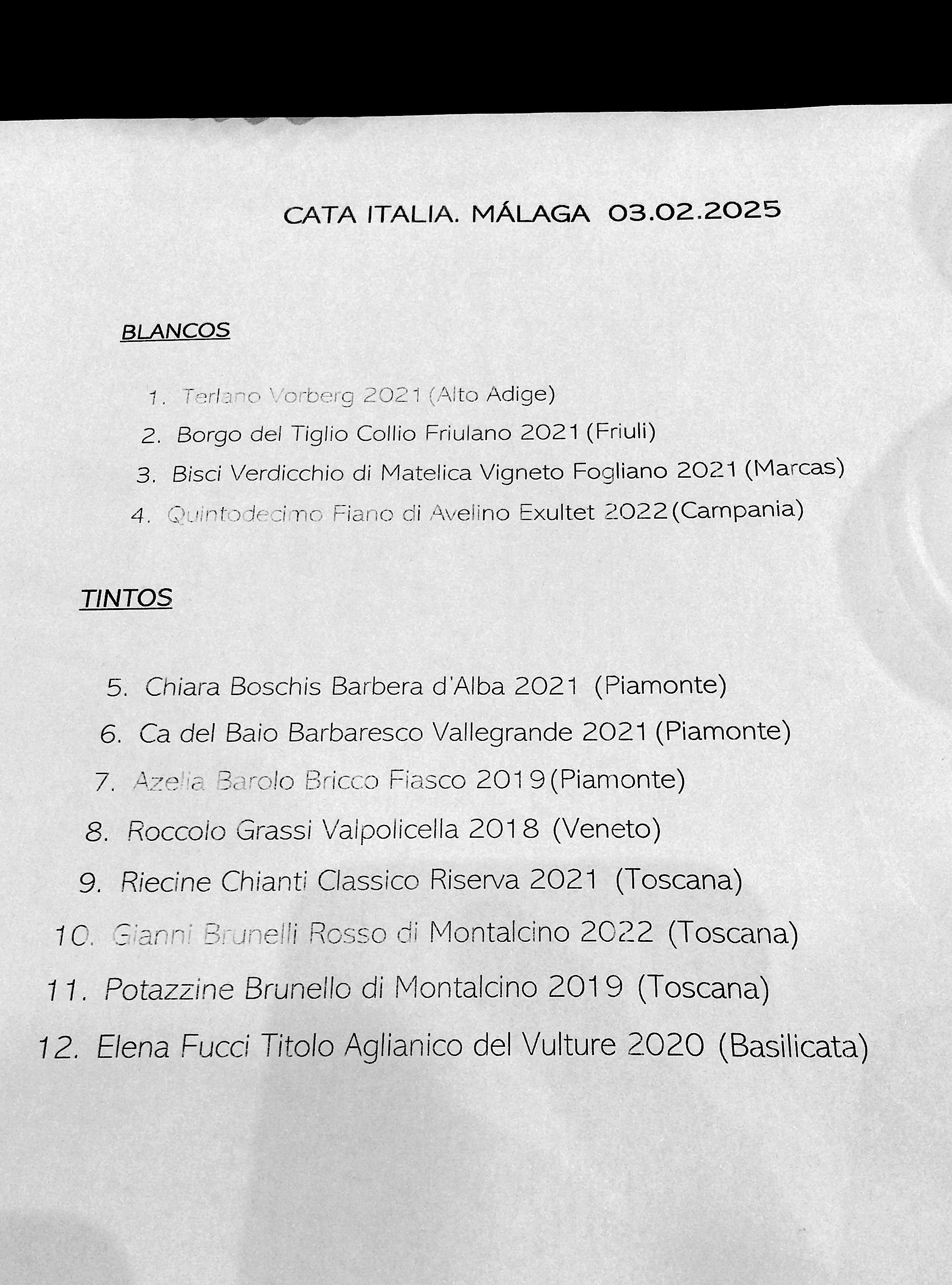 CATA Italia 3 febrero 2025 en salón H&T