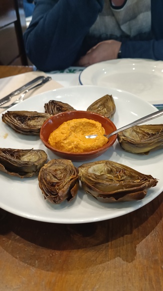 Alcachofas a la brasa