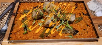 Arroz de verduras y setas de invierno