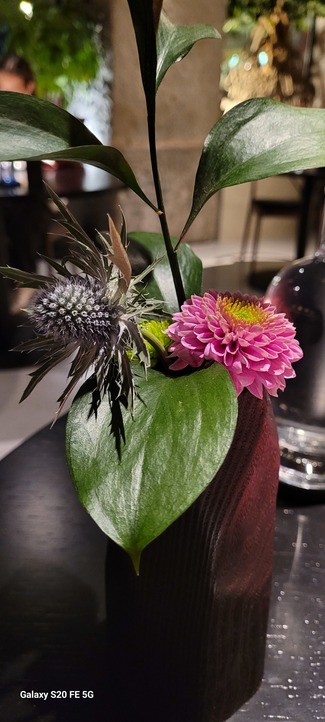 Decoración floral mesa