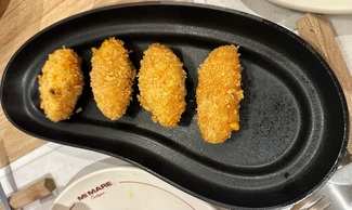 Croquetas de sobrasada y chocolate.