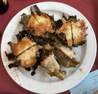 Corazones de alcachofas con foie