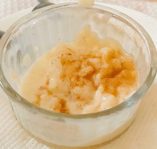 Arroz con leche casero.