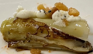 Puerro a la brasa