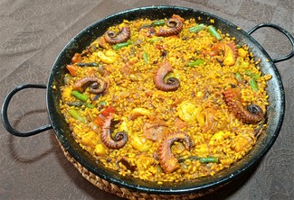 Arrocito de pulpo y camarones