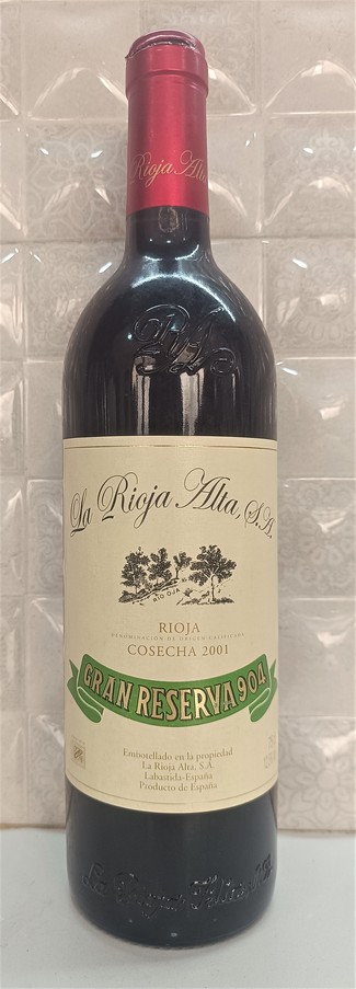Botella de aspecto impecable