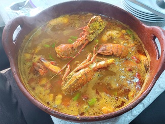 Arroz caldoso de langosta