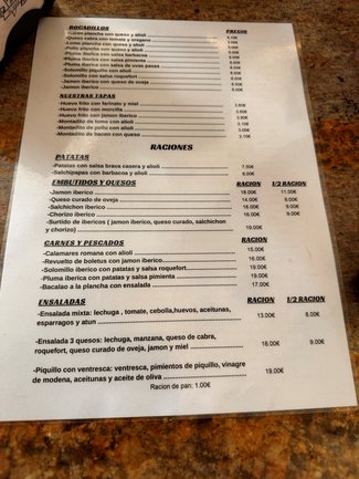 otras opciones de carta