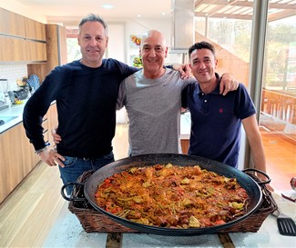 Con los colegas españoles