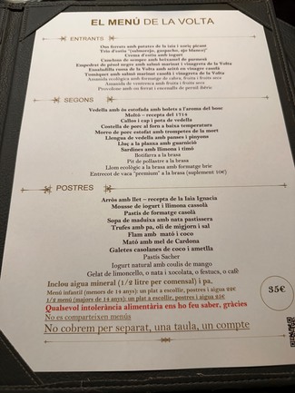 carta menu