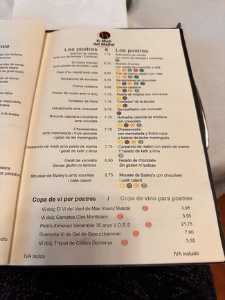 carta postres