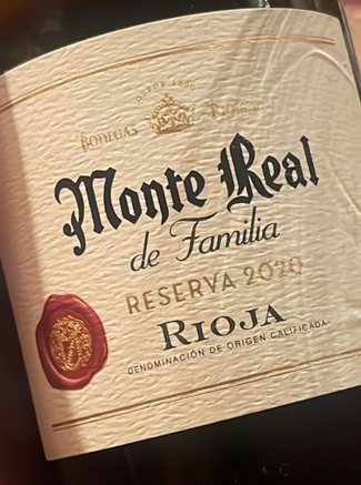 Monte Real de familia Reserva 2020
