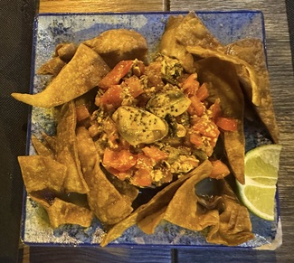 Tartar de tomate y mejillón