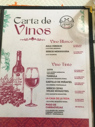 carta vinos
