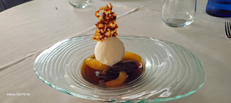 Higos confit con helado de limón