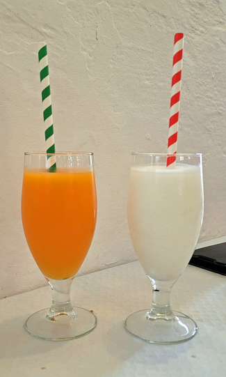 Sorbetes de limon y mandarina