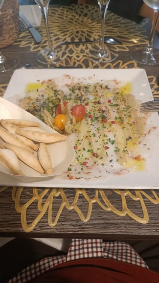 Carpaccio de langostinos