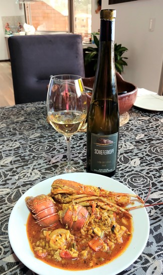 Con un suculento arroz caldoso de langosta.