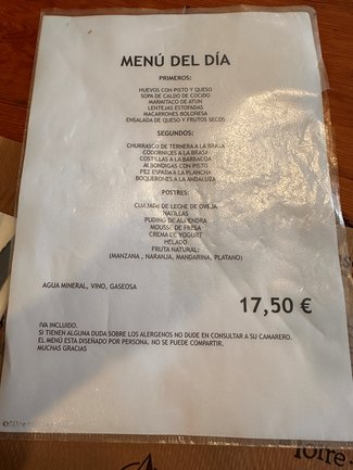 menú