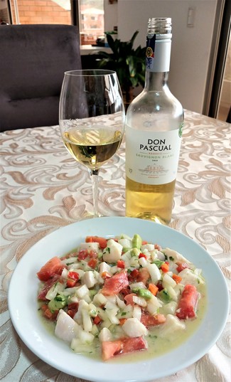 Con un delicioso ceviche de angelote