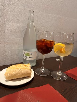 pan y bebidas