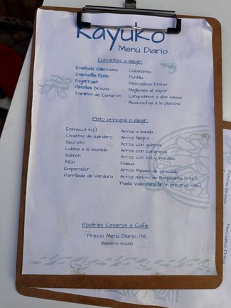 menú
