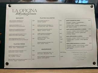 carta y menús