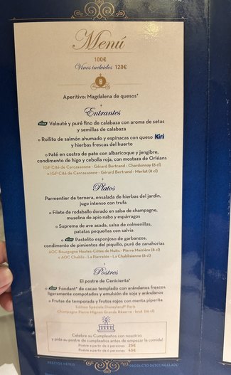 menú