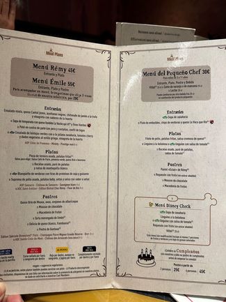 carta comidas