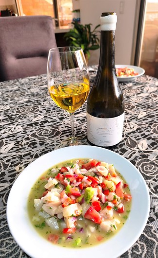 Con un ceviche de angelote