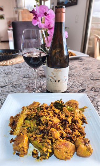 Con un arrocito de pollo y brócoli