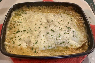 Lasaña vegetariana al curry