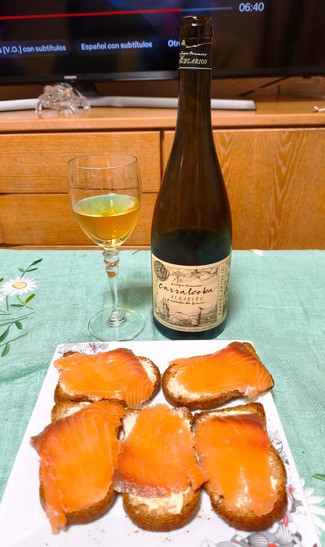 Con las tostas de salmón ahumado