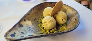 Helado casero de pistacho