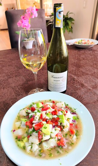 Con un delicioso ceviche de angelote